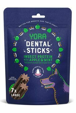 YORA Dog dentál.tyčinky z hmyzu jablko a máta L 270g