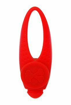 Přívěsek na obojek Dog Fantasy LED silikon červený 8cm