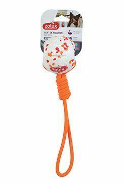 Hračka pes ETPU činka s lanem Zolux