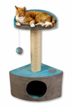 Škrabadlo Riggoletto II mint/šedá 35x35x75cm