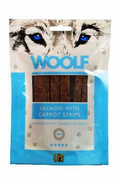 WOOLF pochoutka Salmon with Carrot Strips 100g