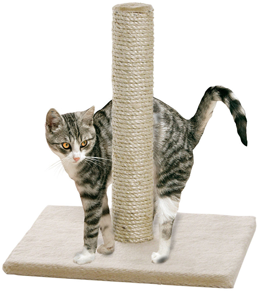 Škrabadlo sloupek Lisa 38x38x59cm béžová KAR