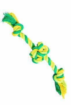 Hračka pes Míč bavlněný, 2 ramena 17cm HipHop