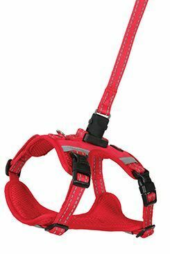 Postroj pes s vodítkem 2m CLIP&GO červená L Zolux