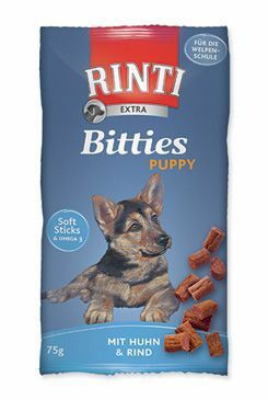 Rinti Dog pochoutka Extra Bits Puppy kuře+hovězí 75g