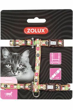 Postroj kočka ARROW nylon čokoládový Zolux