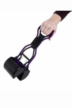 Sběrač psích exkrementů 38cm černá/fialová KAR
