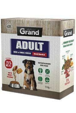 GRAND Dry Adult mini&small breed hovězí 11kg
