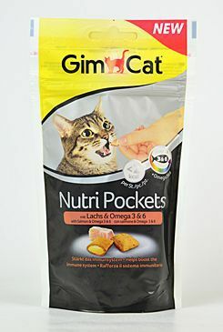 Gimcat Nutri pockets losos a omega3+6 60g