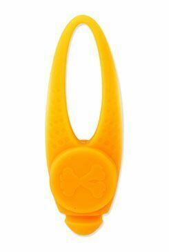 Přívěsek na obojek Dog Fantasy LED silikon oranž 8cm