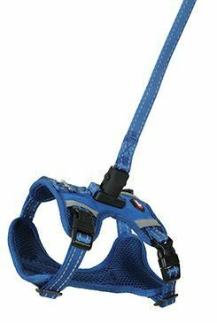 Postroj pes s vodítkem 2m CLIP&GO modrá XL Zolux