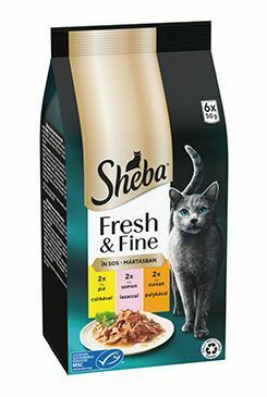 Sheba kapsa Fresh&Fine mix kuře,losos,krůta 6x50g