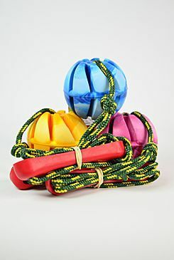 Hračka pes Míč aport. spirál. na šňůrce Vanil. 7cm SP