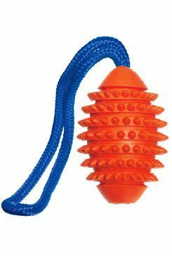 Hračka pes Míč šišatý s provazem guma 32cm KAR