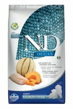 N&D OCEAN DOG Puppy M/L Codfish & Pumpkin & Melon 2,5kg