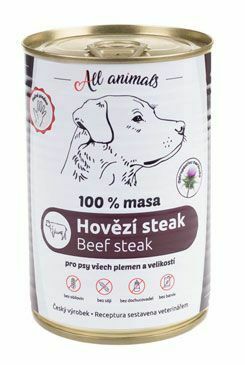 All Animals DOG konz. Hovězí steak 400g