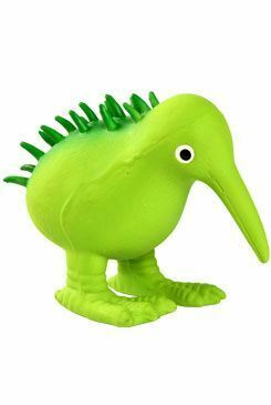 Hračka pes WHISTLE latex,pískací,zelená 11,5cm Kiwi