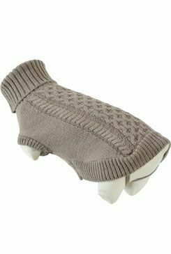 Obleček svetr rolák pro psy MEGEVE šedohnědý 35cm Zolux