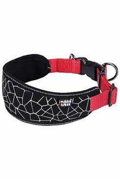 Obojek nylon Cube Soft červený/černý (M/40-48cm/2,5cm)