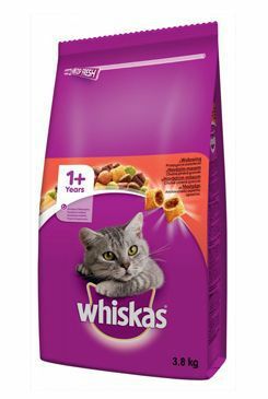 Whiskas Dry s hovězím masem 3,8kg