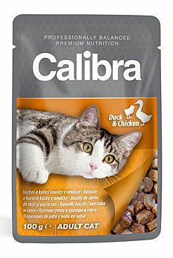 Calibra Cat kapsa kachní a kuřecí v omáčce 100g