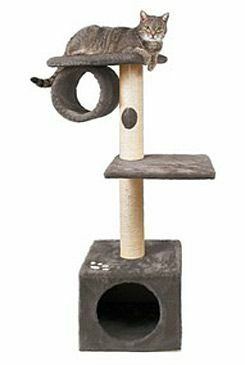 Odpočívadlo 2patra,1budka+válec Fernan-šedá 106cm TR