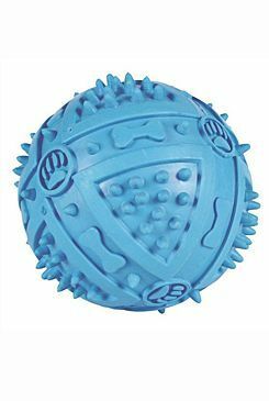 Hračka pes Míč s bodlinami a zvukem 9cm TR