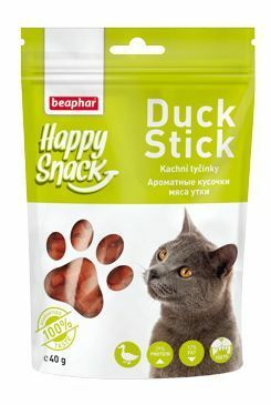 Pochoutka Happy Snack Cat kachní tyčinky 40g