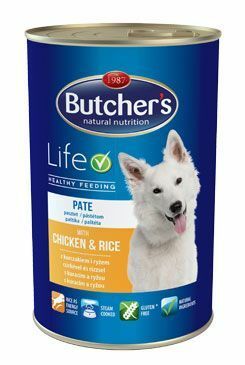 Butcher's Dog Life s kuřecím masem a rýží konz. 1200g
