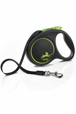 Vodítko FLEXI Black Design M pásek 5m/25kg zelená