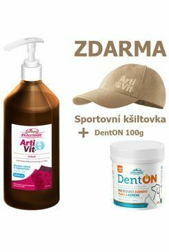 VITAR ArtiVit Sirup 1000ml+DentON100g+kšiltovka béžová