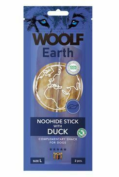 WOOLF  pochoutka Earth NOOHIDE L Sticks with Duck 85g