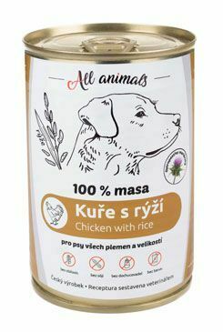 All Animals DOG konz. Kuřecí mleté s rýží 400g