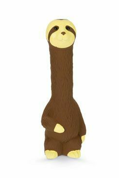 Hračka pes Lenochod pískací 25cm latex hnědá KAR