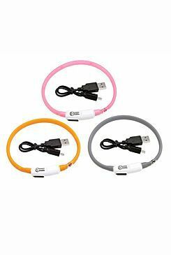 Obojek USB Visio Light LED nabíjecí 35cm oranžový KAR