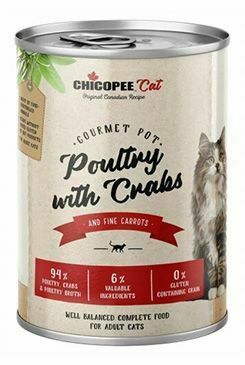 Chicopee Cat konz. Gourmet Pot Poultry&Crabs 195g