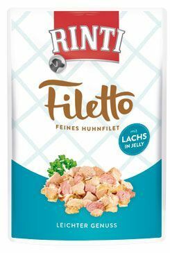 Rinti Dog kapsa Filetto kuře+losos v želé 100g