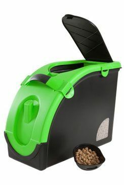 Zásobník na granule pro 13 kg krmiva černo-zelený Mae