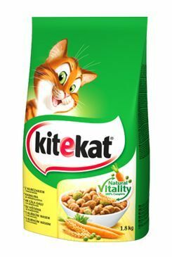 Kitekat Dry kuřecí se zeleninou 1,8kg new