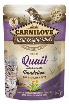 Carnilove Cat Pouch Quail & Dandelion Sterilized 85g