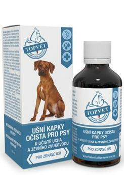 Ušní lihové kapky očista pro psy TOPVET 50ml