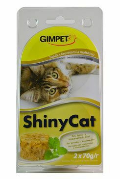 Gimpet ShinyCat konz. tuňak+krevety+maltóza 2x70g
