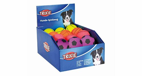 Hračka pes Míč mechová guma 6cm neon TR