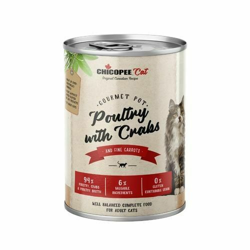 Chicopee Cat konz. Gourmet Pot Poultry&Crabs 400g