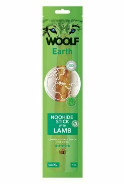 WOOLF pochoutka Earth NOOHIDE XL Stick with Lamb 85g