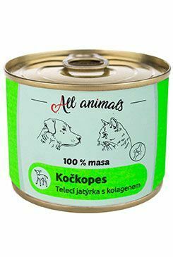 All Animals kočkopes konz. Telecí jatýrka s kol. 200g