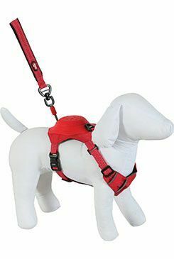 Postroj pes s vodítkem EASY RIDE červená M Zolux