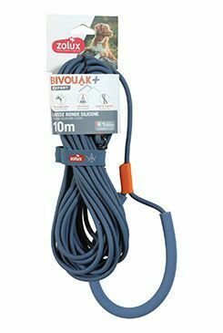 Vodítko pes BIVOUAK kulaté,silik.6mm/10m modrá Zolux