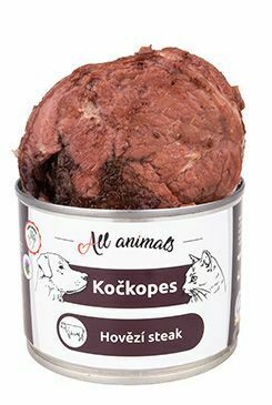 All Animals kočkopes konz. Steak z hovězí sval. 200g