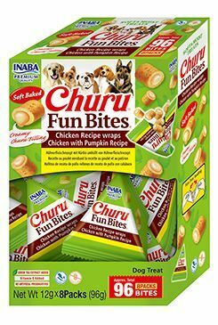 Churu Dog BOX Fun Bites Chicken wraps Chick&Pumpk 8x12g